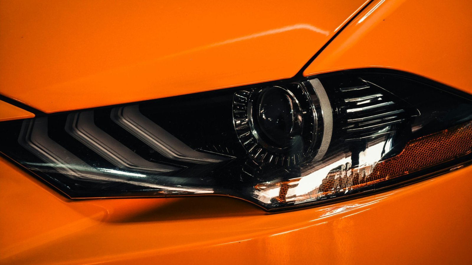 a close up of a car's tail light