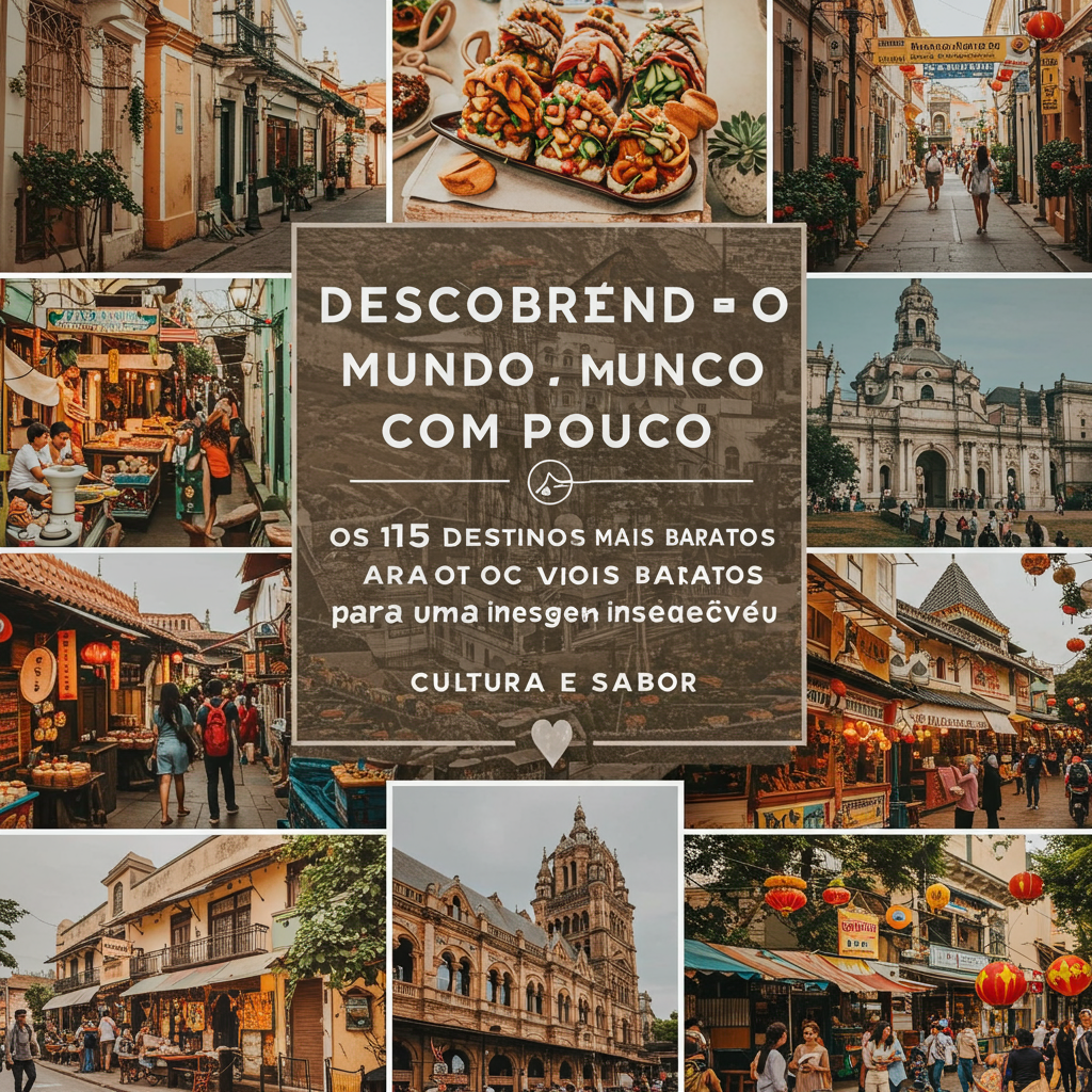 Descobrindo o Mundo com Pouco: Os 15 Destinos Mais Baratos para uma Viagem Inesquecível de Cultura e Sabor.